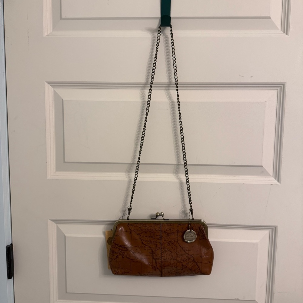 Patricia Nash English Garden Floral Map Leather Purse Clutch Chain Strap NWT - Picture 4 of 8